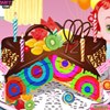 Rainbow clown cake