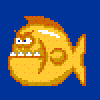 a "fishy" type of game.
Eat fish which are smaller than you and become large when you do so.