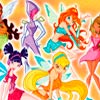 Classic sliding puzzle with WinX girls.