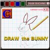 It is a Drawing-Teaching Machine.
The machine give you a sample of a picture (Bunny),  
and you must contour it as good as you can.
 The machine will estimate the completeness and quality of 
a picture and give you a resulting rating.  
After a couple of attempts you`ll be a professional  painter.