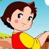 Heidi Cartoon Slide Puzzle Game.