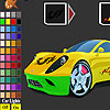 Super car online coloring-paint game.