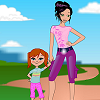 Sweet Girl With Her Mom A Free Dress-Up Game