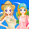 Sue with girl friend dressup game.