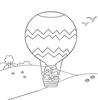 Hot air ballons coloring page game