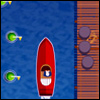 In this game player drive the boat and collect the fishes with the help of left/right arrow for steering and space to jump from obstacles.
Beware with obstacle they decrease your health.
Game end when player health is over.