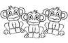 Monkeys coloring page game