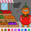 Color In - Tom T-Rex the Tomato A Free Customize Game