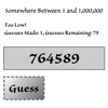 Somewhere between 1 and 1,000,000 A Free Puzzles Game