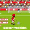 An addictive free kicks game! 
You`re the "red" team and you`ve to defeat the blue team at free kicks! Classic 5 shoots with additional shoots if score is tied at the end of the series. 
You alternate shoot turns with goalkeeping turns, the first shooter will be extracted with a coin launch.