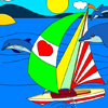 Sail with Dolphins: Yatch Coloring A Free Customize Game