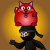 A funny, frenetic game in which you guide Takeshi, a ninja warrior, on his quest to catch cats on his head. The higher the stack of cats gets, the more points you will earn. Watch out for the bombs!