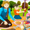 Find all of the hidden letters in this fun family picnic scene. Look carefully at the picture to find all 26 letters.