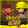 Bob trapped on lava cave, go up as high as possible!!!

get power up to support him, and importanly dont let the lava beneath you catch bob