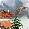 A Chistmas game with Santa Claus and his reindeer jumping over the villages and spreading the gifts to the childrens.