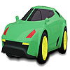 Superb green car coloring