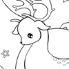 Coloring page of a deer with his animal friends in the snow at christmas eve. Created by vannetti.nl for freekidscolorpages.com