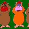 I think monkeys are very funny and <a href="http://affen-spiele.net/affen-spiele/affe-felsen-tauchen.html">Monkey Games Online</a> are funny too. Color this three monkeys to make them more funny and print your work.