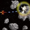 Make your way home through swarms of asteroids and space mines. Upgrade your weapons to stand a chance against alien battleships. Enjoy a nice ending sequence after completing your dangerous journey.