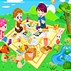 Three friends at the picnic design A Free Customize Game