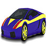 Blue lined car coloring A Free Customize Game