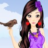 Fashion Girl and Cute Birds