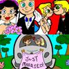 John a romantic guy proposed to his girlfriend Lisa. She said yes and they got married, kissed each other a long time and went away in the wedding car. Color four scenes online or print the coloring pages and color at home.