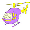 Easy helicopter coloring