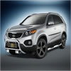 Putting a picture of this Kia Sorento SUV with a high cross in all road conditions.