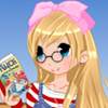 Anime bookworm girl dress up game