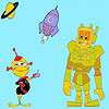 Robot and Friends coloring A Free Customize Game