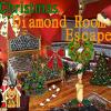 Explore Christmas Diamond room, solve all puzzles to obtain 4 hidden diamonds, then use key to escape