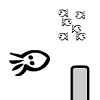 You are a giant squid. You find yourself in the ocean, with only the ability to swim from left to right. Use the left mouse button to swim upwards. Gravity will pull you inexorably downwards. You must avoid the strangely rectangular shapes. Collect the swarms of krill for extra points.