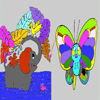 Butterfly - Elephant Coloring Game A Free Customize Game