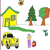 Little child in the garden coloring A Free Customize Game
