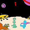 Darkness aliens and space coloring