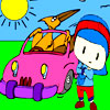 Pepee`s Fast Car Coloring Game.