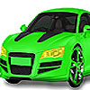 Pistachio green car coloring Game.