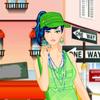 Green Girl On Street A Free Customize Game