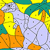 Alone dinosaur coloring