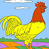 Yellow cock coloring A Free Customize Game