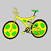 Amazing yellow bike coloring