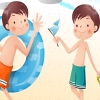 Twins at the beach A Free Customize Game