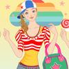 Cute girls on street A Free Dress-Up Game