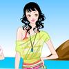 Young girl on beautiful island A Free Dress-Up Game