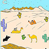 Desert and camels coloring A Free Customize Game