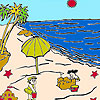 Sandcastles on the beach coloring A Free Customize Game