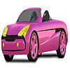 Pink open top car coloring