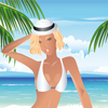 Lady on the Beach A Free Dress-Up Game