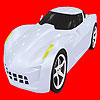 White corvette car coloring A Free Customize Game